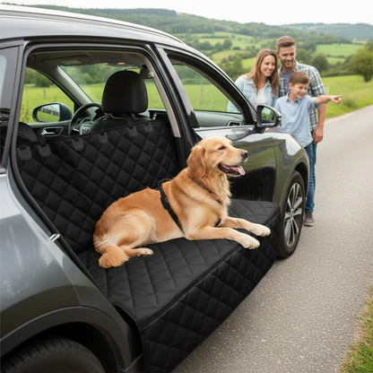 Dog Car Rear Seat Protective Cover Waterproof Dirt Resistant Pet Seat Cover Black Shoulder Strap Hammock Pet Travel Mattress