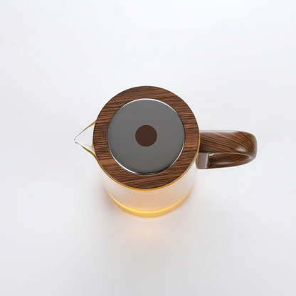 Water Separation Inner Container Teapot One Click Magnetic Switch Tea Separation Filtration Glass Tea Pot Wood Handle Tea